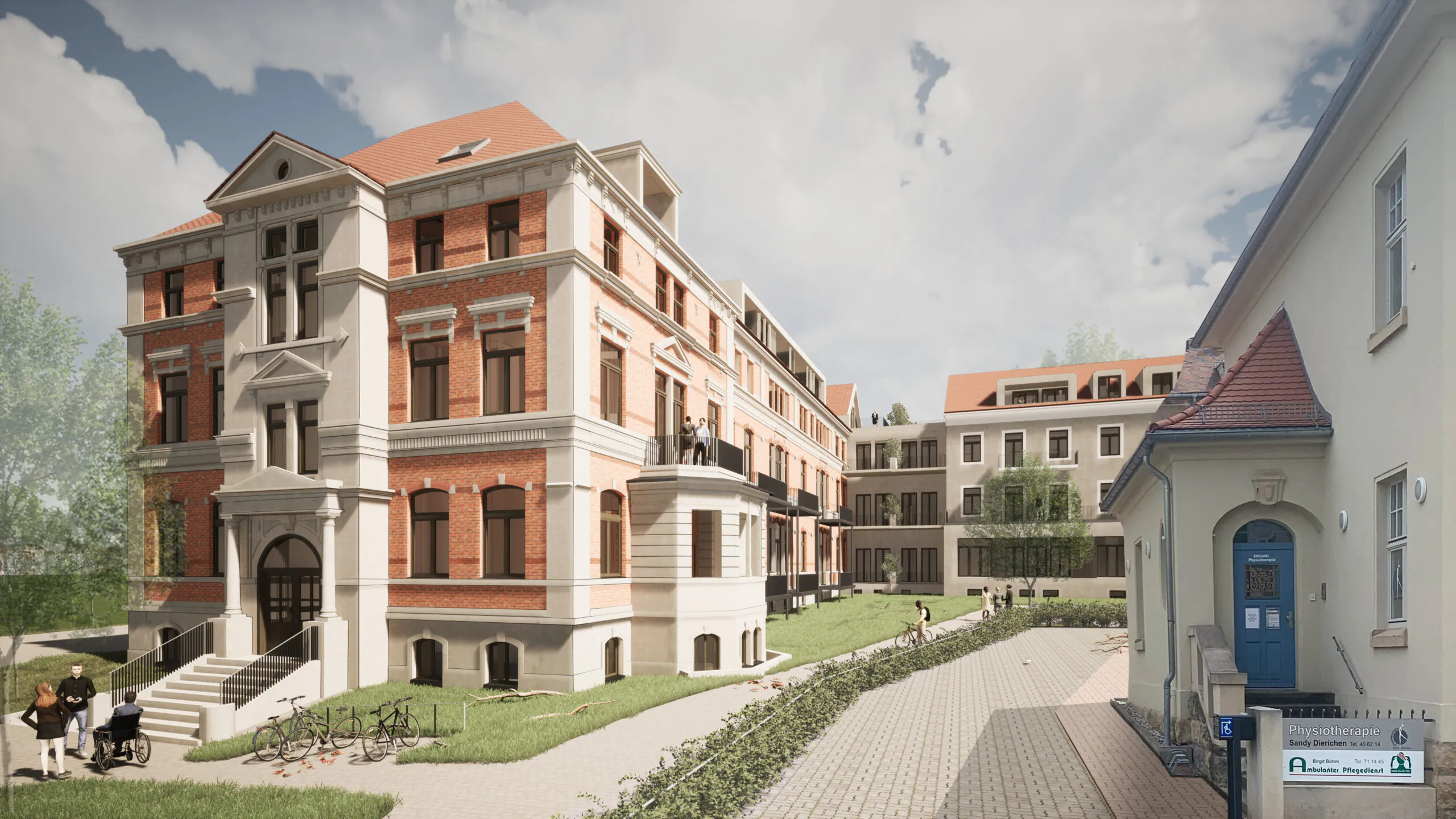 Behutsam weiterentwickeltes historisches Gebäude