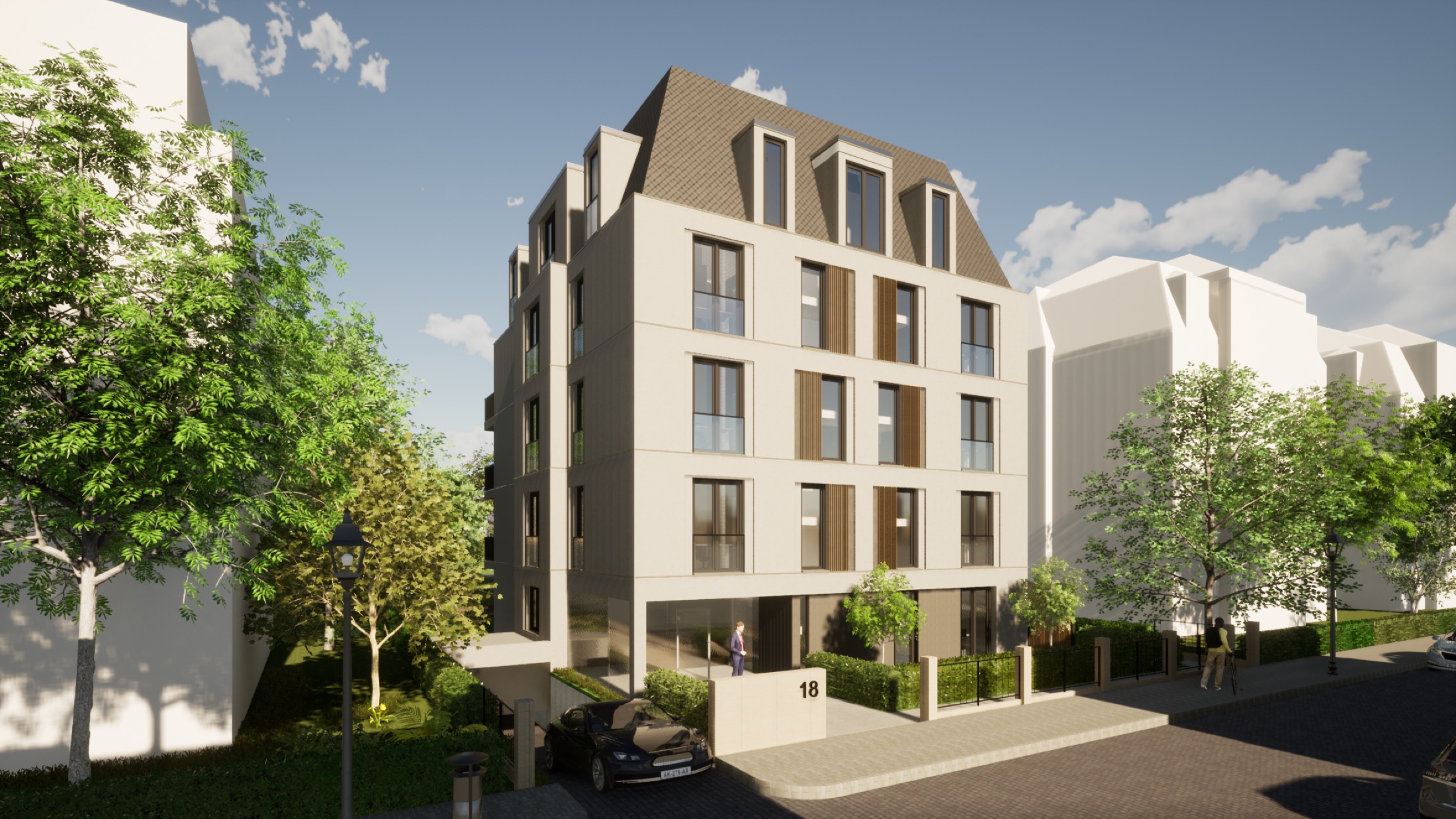 Stadthaus mit 10 Wohneinheiten und TG – Ansicht 3