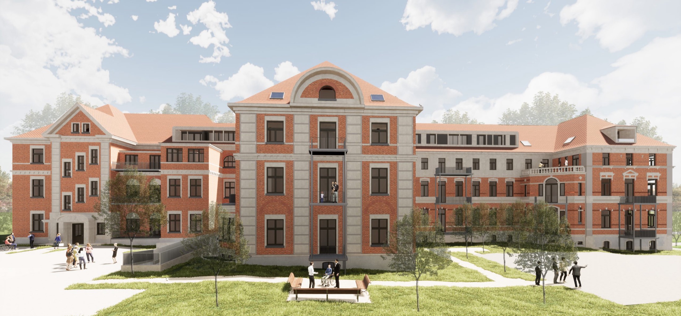 Umbau altes Landeskrankenhaus zu Pflegeanlage – Ansicht 3